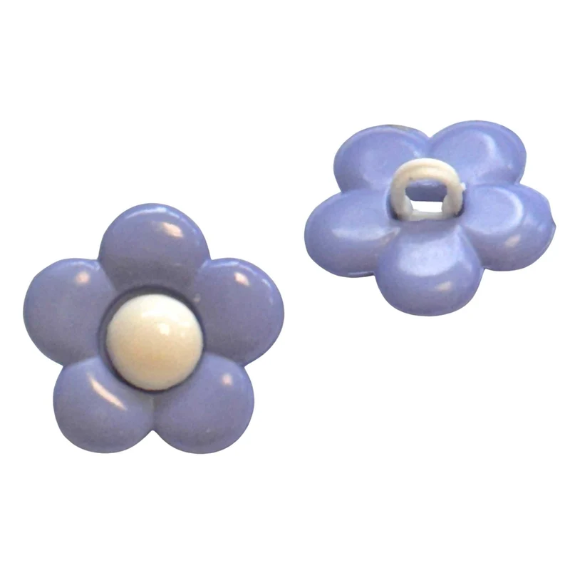 Kinderknopf Blume Lila 17 mm – Kunststoffknopf KK-105-Lila