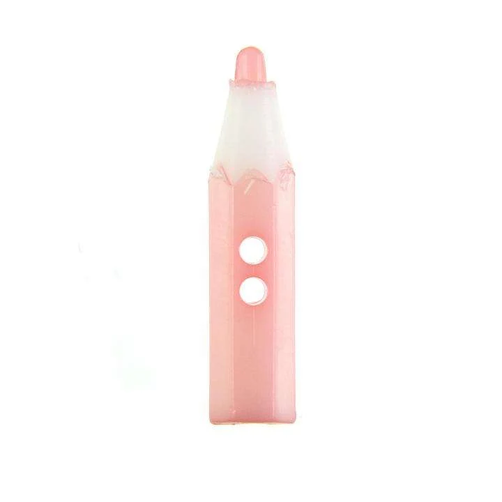 Kinderknopf Buntstift Rosa 25 mm – Kunststoffknopf KK-155-ROSA
