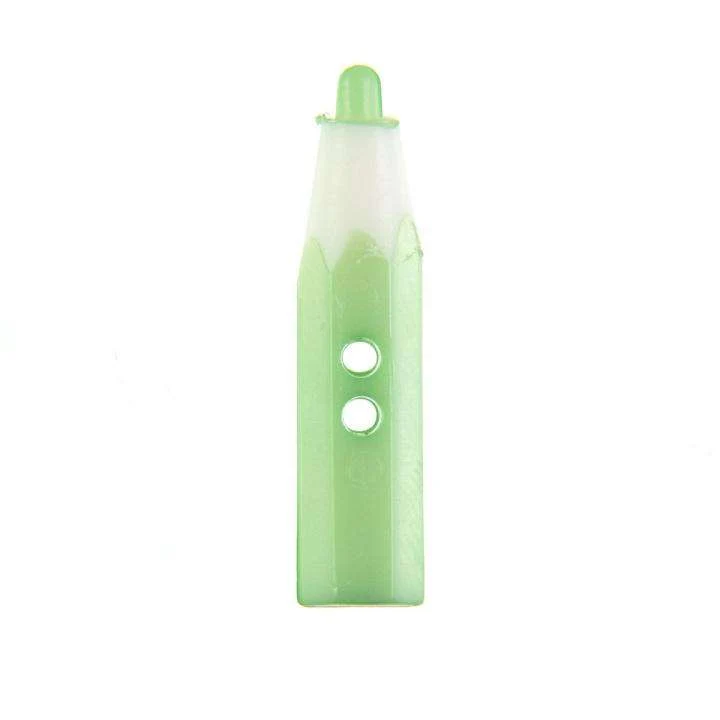 Kinderknopf Buntstift Grün 25 mm – Kunststoffknopf KK-155-GRUEN