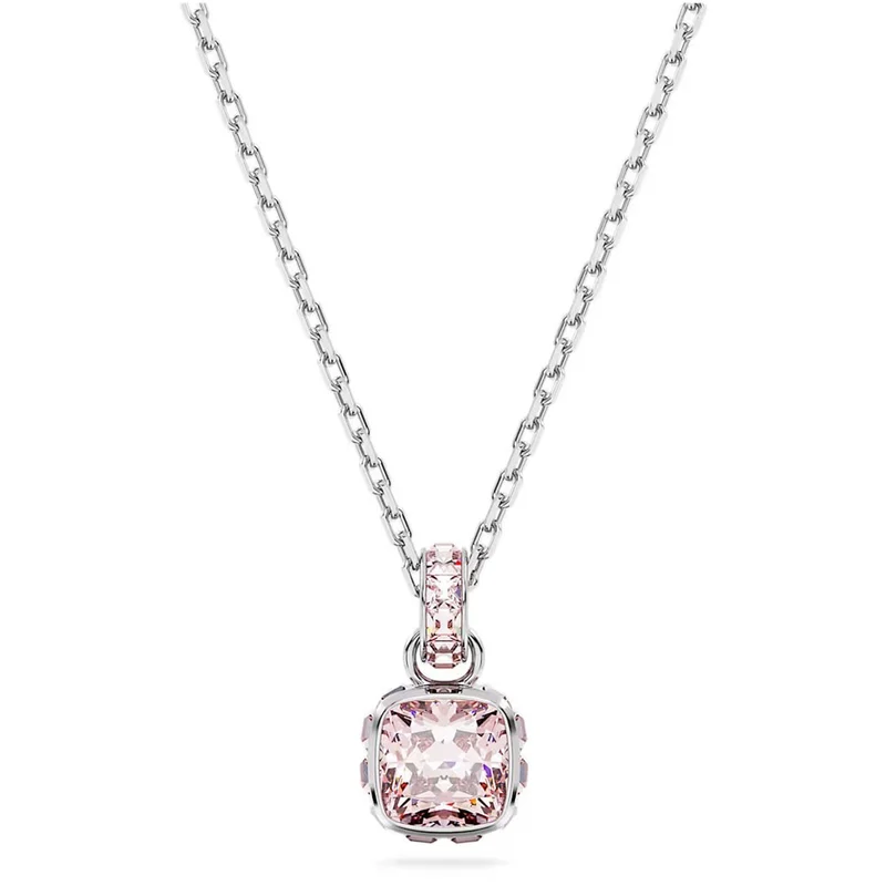 Swarovski Kette mit Anhänger Birthstone Juni, Rosa, Rhodiniert 5652044