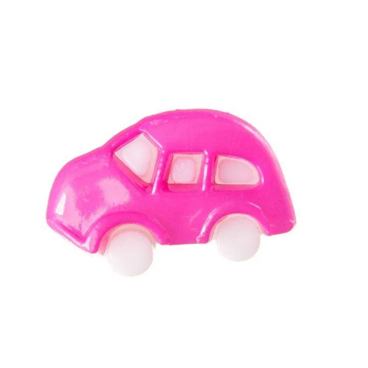 Kinderknopf Auto Weiß 18 mm – Kunststoffknopf KK-70-PINK