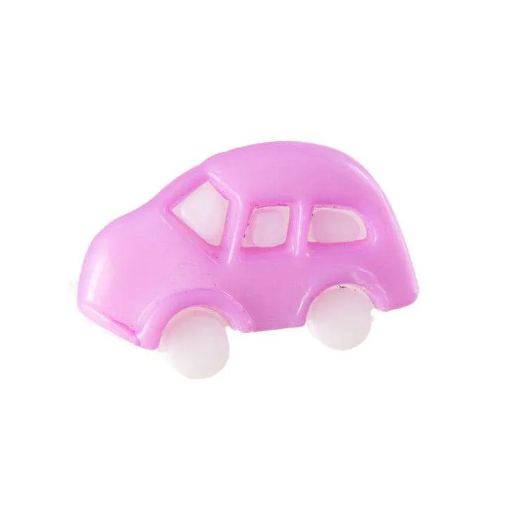 Kinderknopf Auto Lila 18 mm – Kunststoffknopf KK-70-LILA