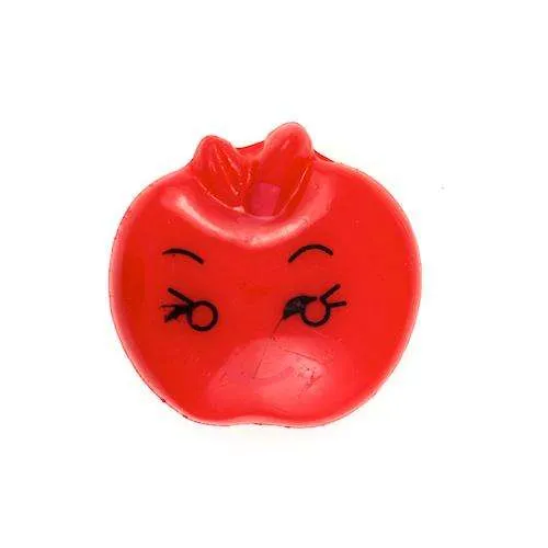 Kinderknopf Apfel Rot 17 mm – Kunststoffknopf KK-44-ROT