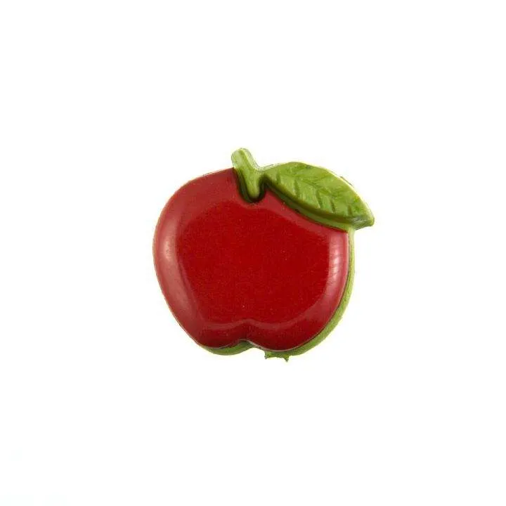 Kinderknopf Apfel Rot – Kunststoffknopf KK-154