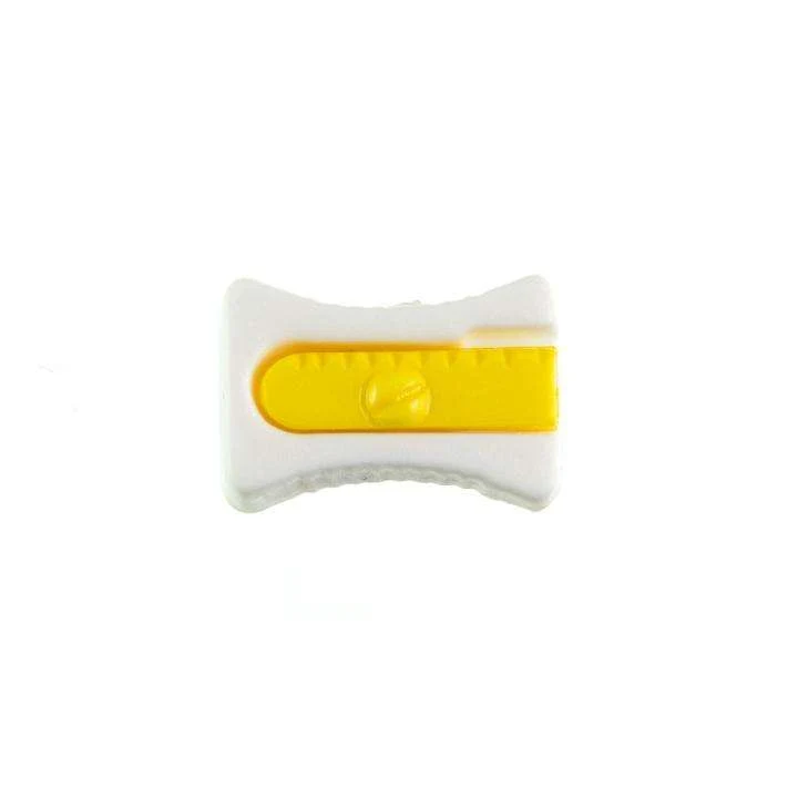 Kinderknopf Anspitzer Weiß 16 mm – Kunststoffknopf KK-152-WEISS-1