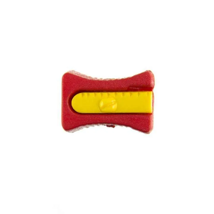 Kinderknopf Anspitzer Rot 16 mm – Kunststoffknopf KK-152-ROT-2