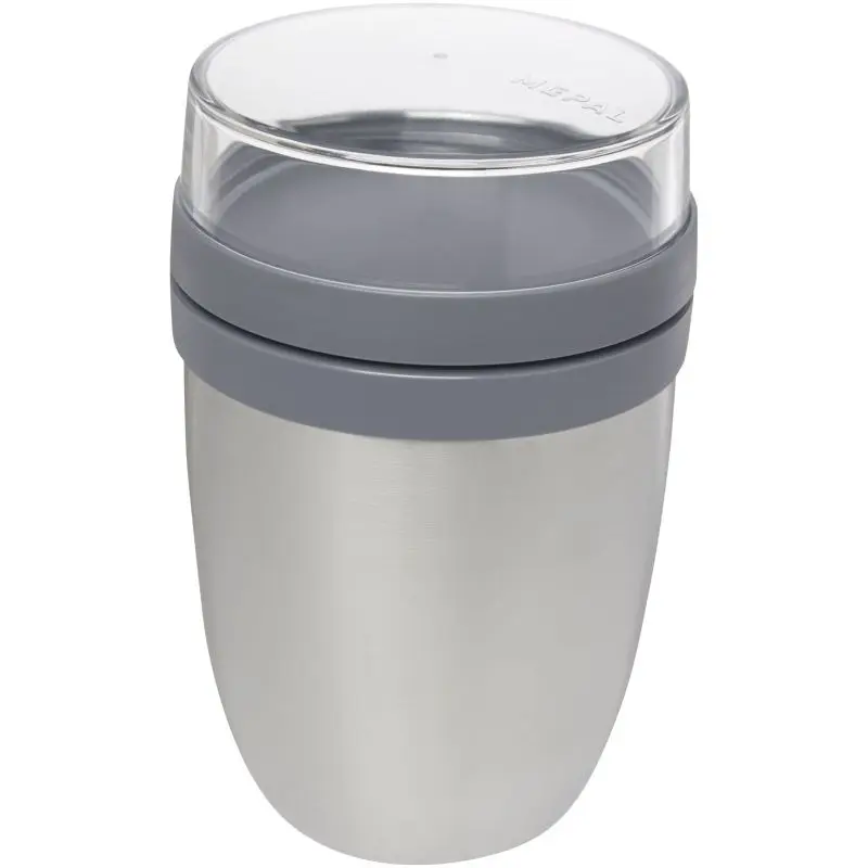 Mepal Ellipse Thermo-Lunchpot - Silver, Insulated, Durable, Compact Food Container