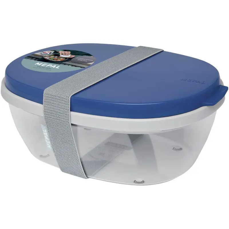 Mepal Ellipse Premium Salatbox, 750 ml - Elegantes Navy