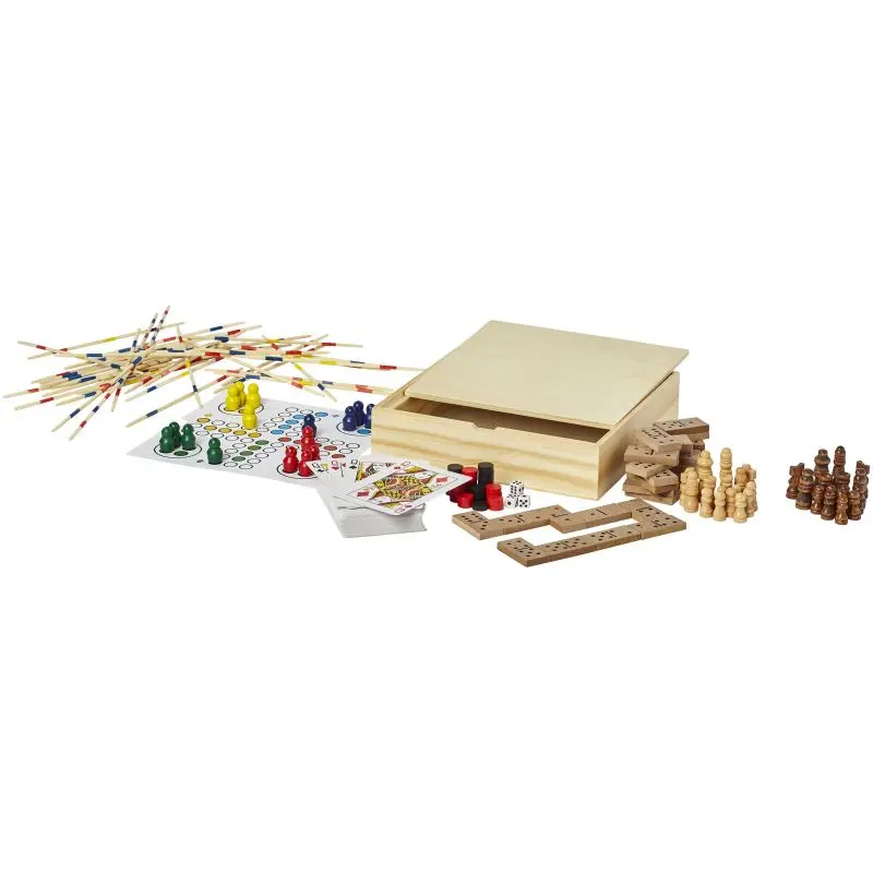 Monte-carlo Luxus-Brettspielset in Naturholz - Eleganz & Spielspaß vereint