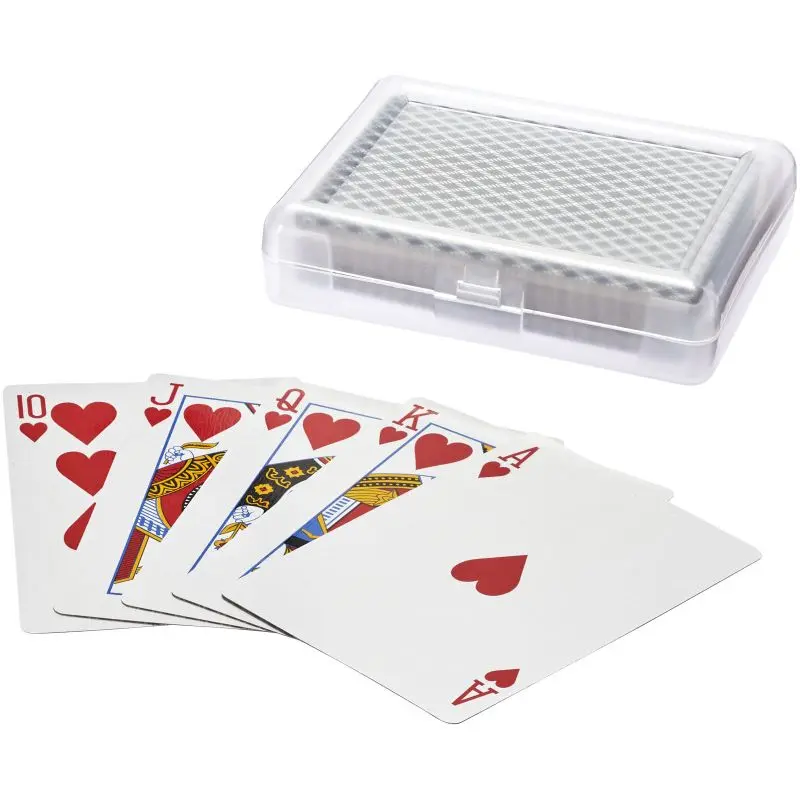Reno Kartenspiel in transparent-schwarzem Etui - Modernes Design für Kartenspieler