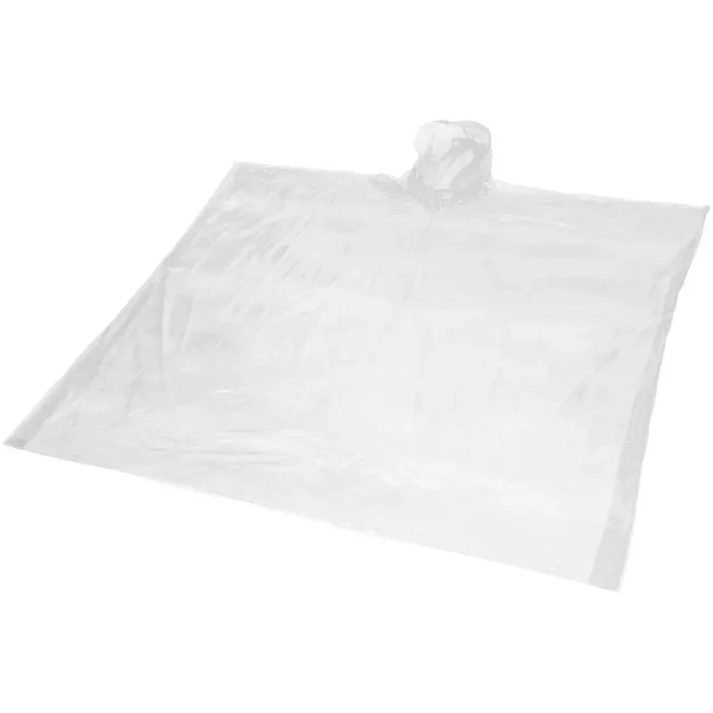 Mayan Regenponcho aus Recyceltem Kunststoff mit Tasche - Weiß