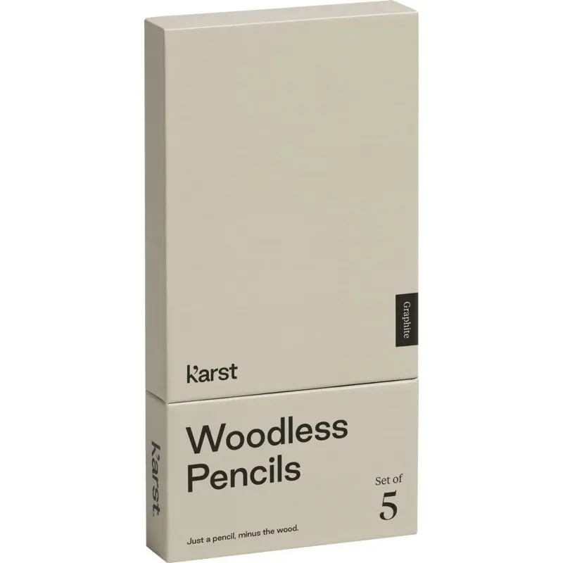 Karst 5er-Pack 2B Holzlose Graphitstifte in Grau - Perfekt für Künstler & Designer