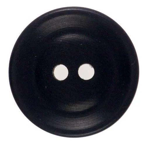 Knopf schlicht Schwarz – Kunststoffknopf KS-10