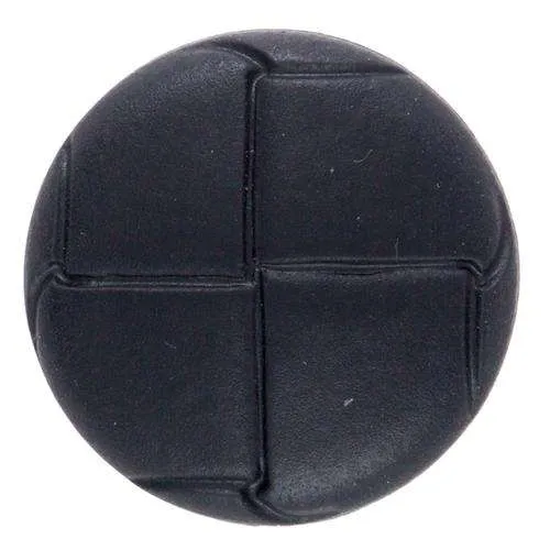 Knopf Lederoptik Schwarz – Kunststoffknopf KS-121