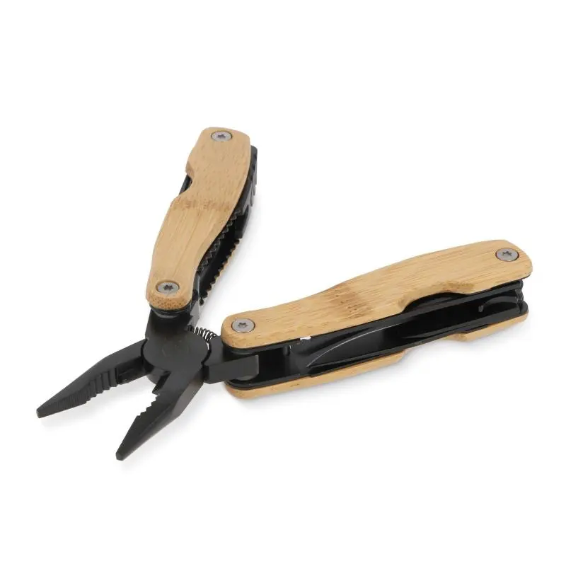 Vielseitiges Multi-Tool-Bambus mit 8 Funktionen - Schwarz: Praktisch, Robust, Kompakt für Alltag und Outdoor