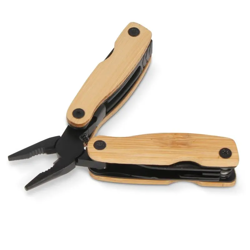 Vielseitiges Multi-Tool Bamboo mit 12 Funktionen - Schwarz: Praktisch, Robust, Kompakt für Alltag und Outdoor