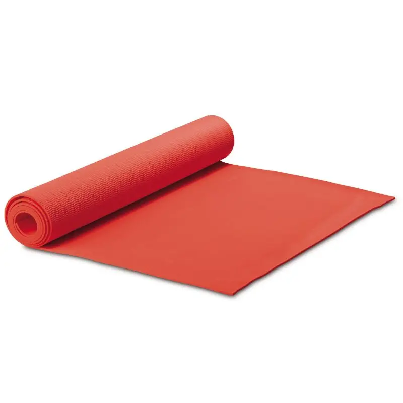 Fitness-Yogamatte in Rot mit Trageriemen – Komfort und Stil vereint