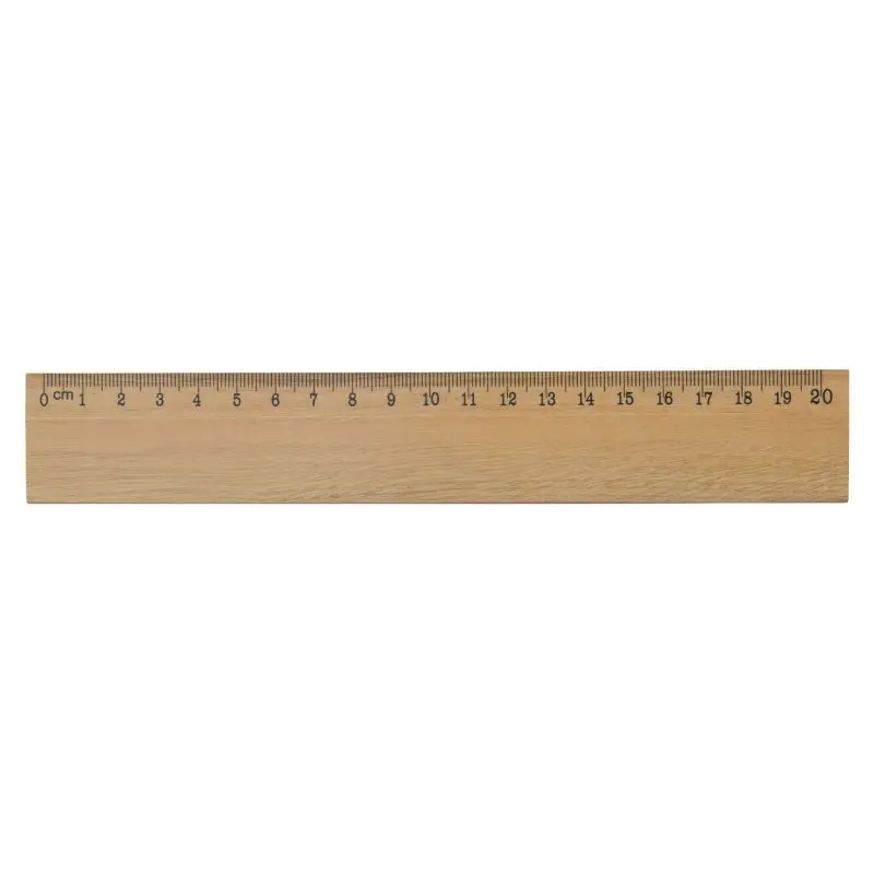 Holzlineal, 20 cm – Natürliches Messinstrument in Holzoptik