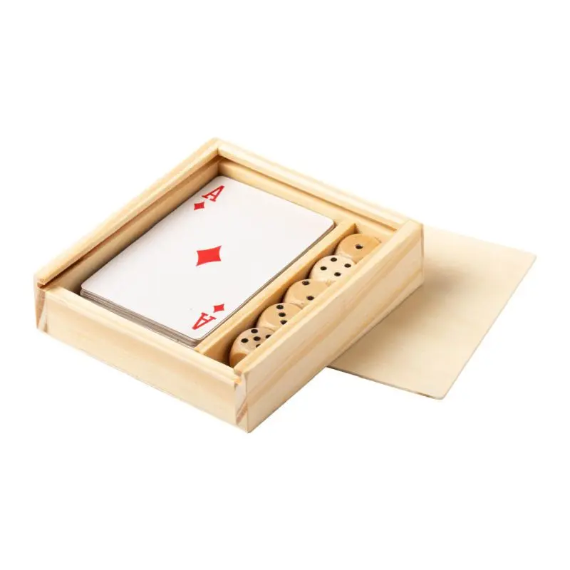 Pelkat Vielseitiges Spieleset aus Naturholz - Perfekte Sammlung für Familienabende