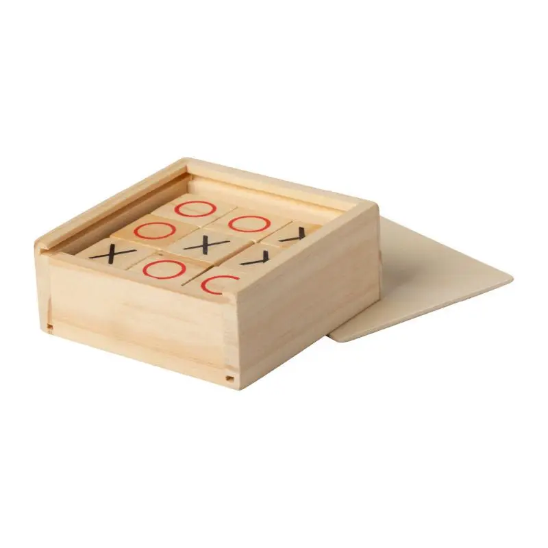 Grapex Tic-Tac-Toe in Naturholz - Klassisches Denkspiel mit modernem Twist