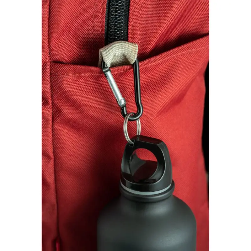 COLLINA Robuste Aluminiumflasche, 550ml mit Karabiner - Schwarz