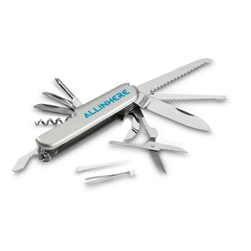 GRODEN Taschenmesser in Satinsilber - Robustes und elegantes Multifunktionswerkzeug