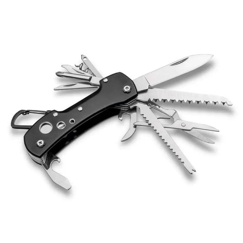 WILD Multifunktions-Taschenmesser aus Edelstahl - Schwarz, robust und vielseitig