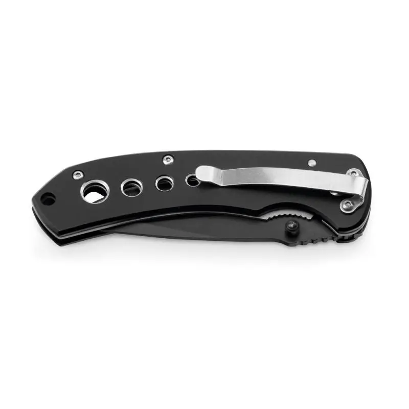 NINJA Kompaktes Taschenmesser, Edelstahl & Metall, Schwarz