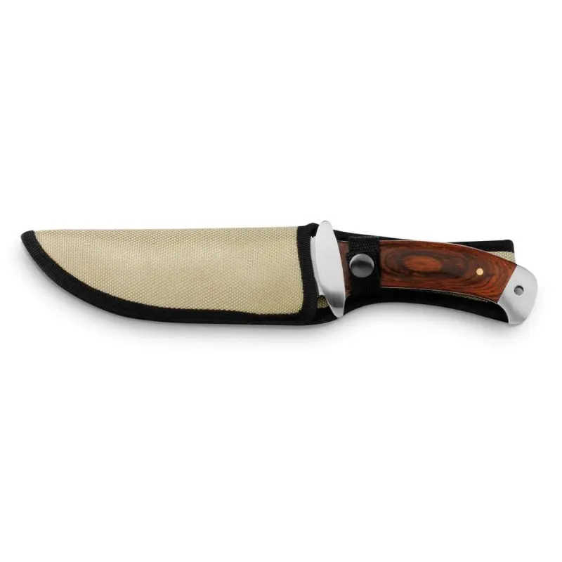 NORRIS Premium Küchenmesser, Edelstahlklinge & Dunkles Holz, Natur