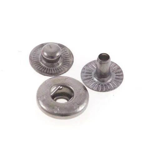 Druckknopf Silber matt 11 mm 12 mm – Metallknopf NK-7