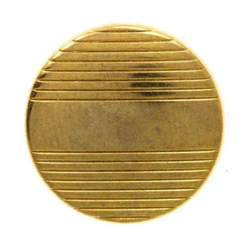 Druckknopf Streifenmuster Gold 15 mm – Metallknopf NK-25