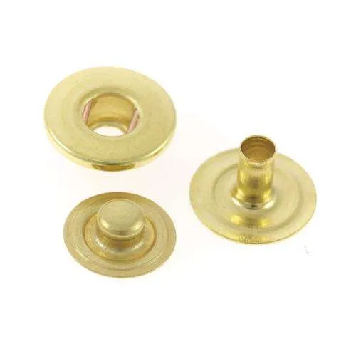 Druckknopf Gold mit Rand 18 mm – Metallknopf NK-154