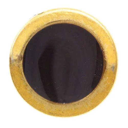 Druckknopf Gold mit grauem Mittelpunkt 18 mm – Metallknopf NK-29