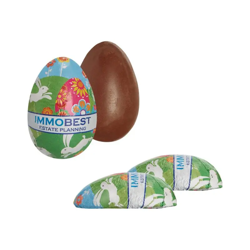 Vollgegossenes Schoko-Halbei – Inklusive Personalisierung für Ostern