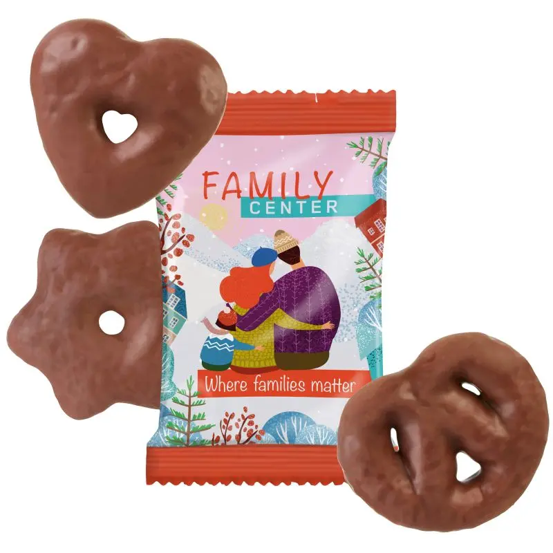 Personalisierter Schoko-Lebkuchen-Mix - Festliche Leckerei mit individuellem Druck
