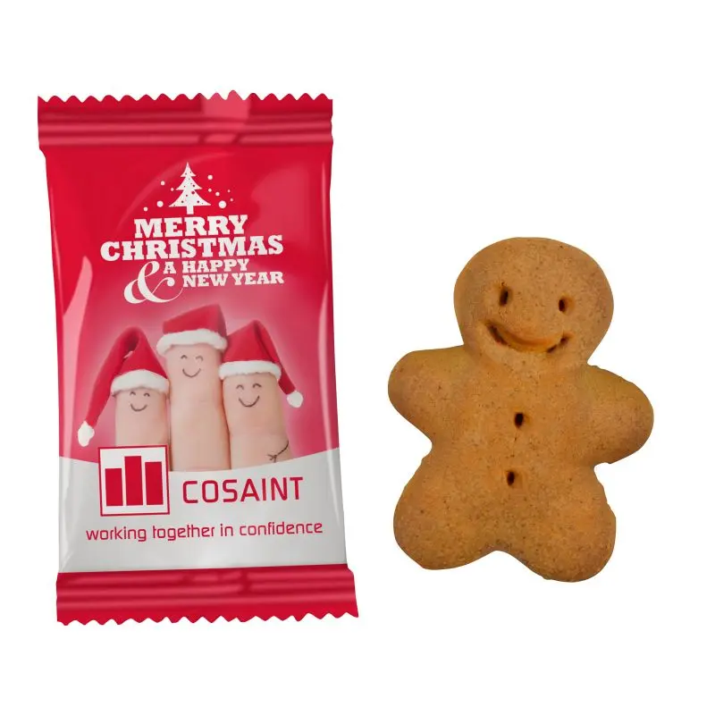 Lebkuchenmännchen mit individuellem Druck - Perfekte Weihnachtsbotschaft
