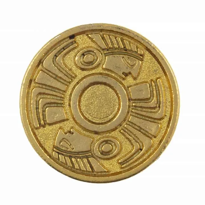 Druckknopf Ethno-Muster Gold 18 mm – Metallknopf NK-56