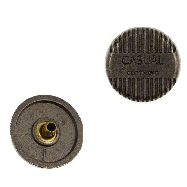 Druckknopf Casual Schwarz 20 mm – Metallknopf NK-58