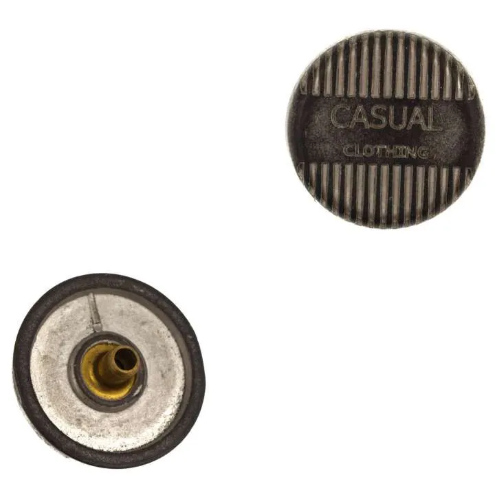 Druckknopf Casual Altsilber-Antik 20 mm – Metallknopf NK-58