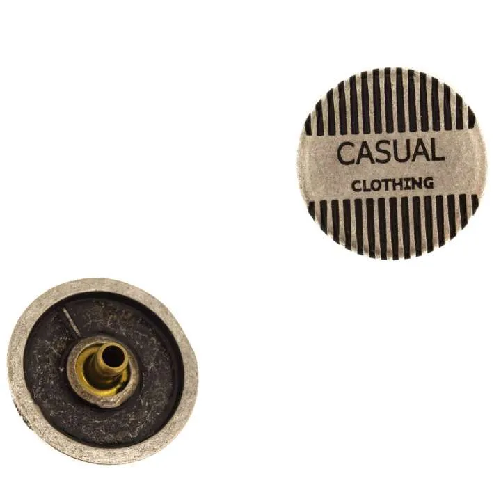 Druckknopf Casual Altsilber 20 mm – Metallknopf NK-58