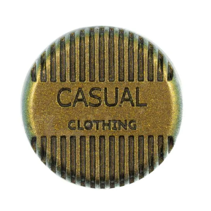 Druckknopf Casual Altgold 20 mm – Metallknopf NK-58