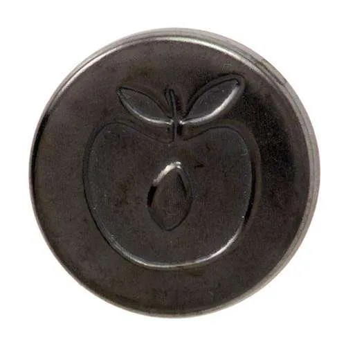 Druckknopf Apfel Altsilber 17 mm – Metallknopf NK-55