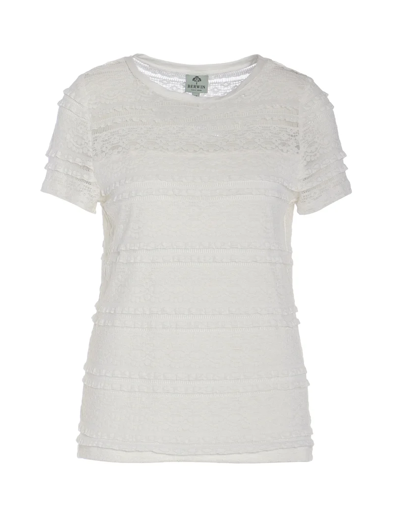 Spitzen-Shirt mit kurzem Arm