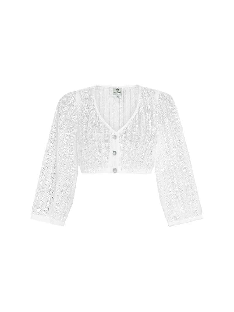 Spitzen-Dirndlbluse mit weitem Arm