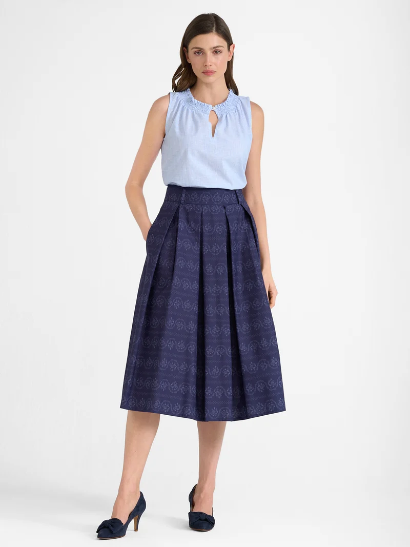 Bluse aus schmalem Streifen ohne Arm
