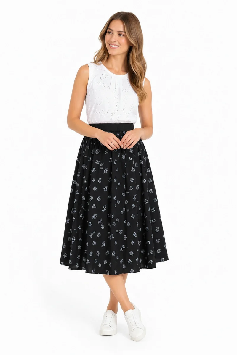 Ärmellose Alloverstick-Bluse