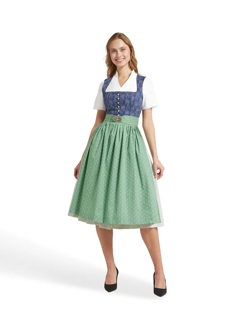 Schlichte Dirndlbluse mit Spitzenabschluss