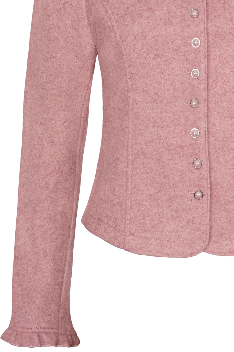 Damen Walkoptik-Blazer mit Schößchenverarbeitung - rosa