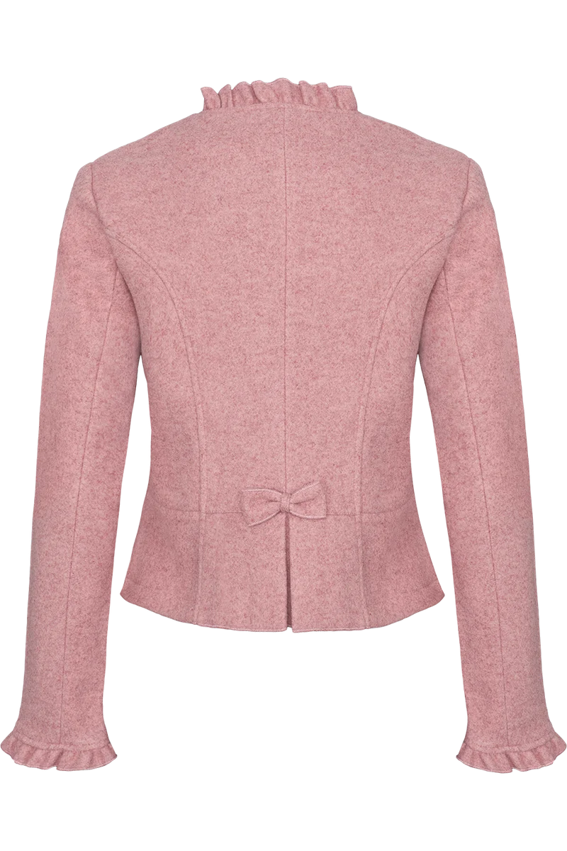 Damen Walkoptik-Blazer mit Schößchenverarbeitung - rosa