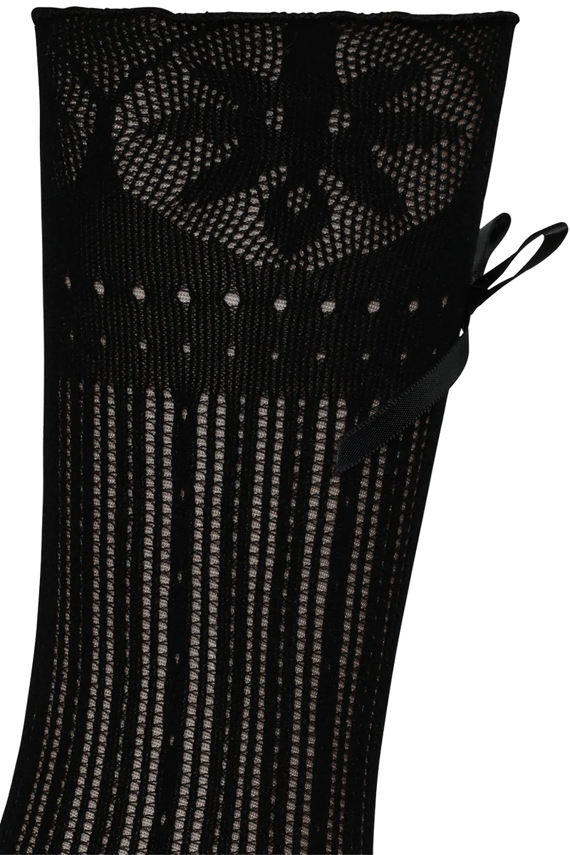 Damen Trachtensöckchen mit Spitze und Schleife - schwarz